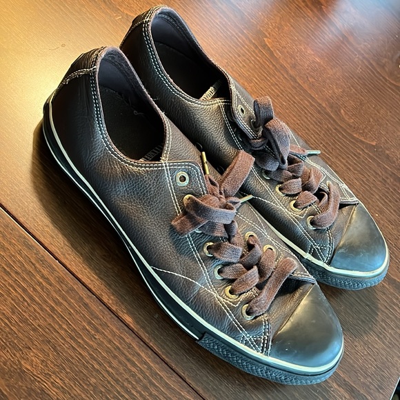 Converse All Star Low Leather Shoes Men’s Size 11 - Picture 3 of 7